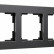 Рамка на 3 поста Werkel Platinum (черный алюминий) W0032608