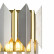 Накладной светильник Natali Kovaltseva QUEEN QUEEN 79006/2W BRASS SILVER