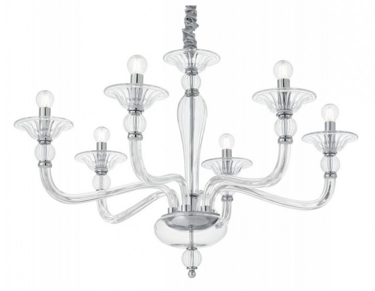 Подвесная люстра Ideal Lux Danieli DANIELI SP6 TRASPARENTE