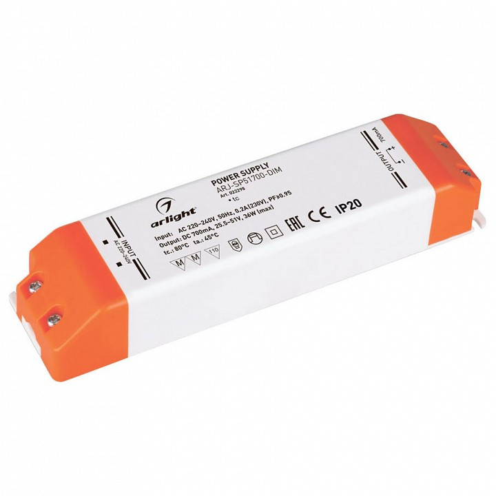 Блок питания Arlight  ARJ-SP51700-DIM (36W, 700mA, PFC, Triac)