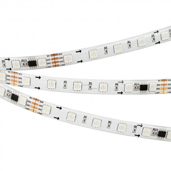 Лента светодиодная Arlight SPI-5000SE-5060-60 24V Cx6 RGB-Auto (10mm, 13.2W/m, IP65) 027613(1)