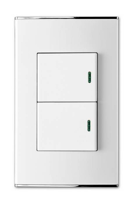 Выключатель двухклавишный с подстветкой Imex Parthenon White WRC 4425