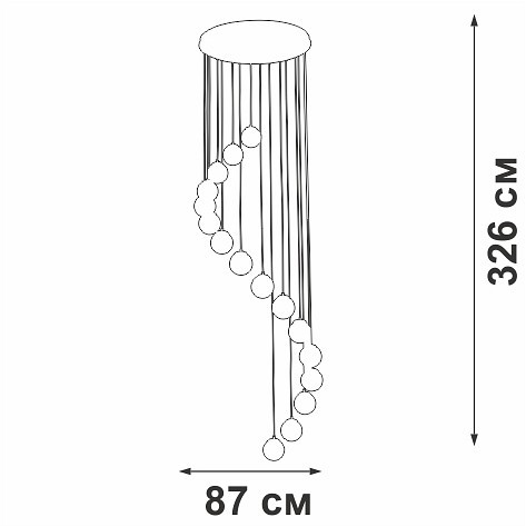 Подвесная люстра Vitaluce V2893 V2893-9/16S