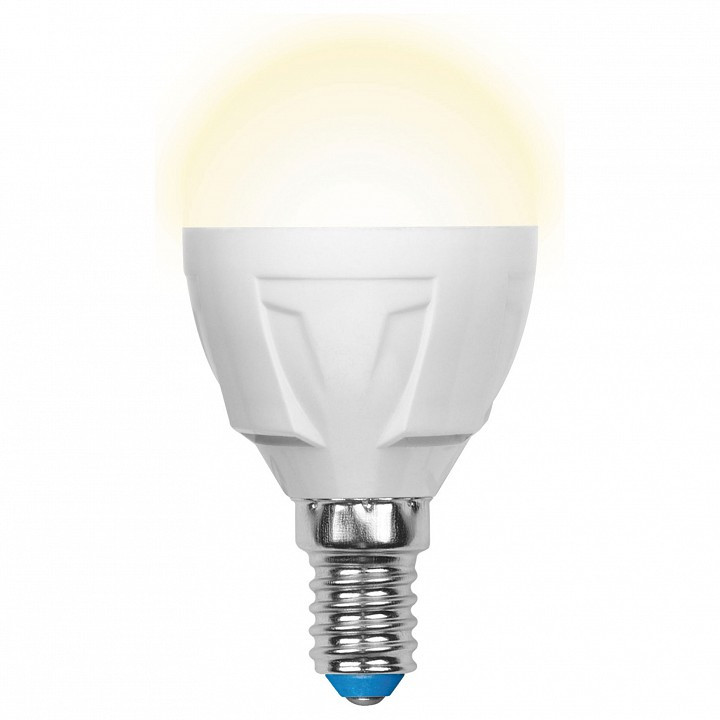 Лампа светодиодная Uniel Palazzo E14 7Вт 3000K LED-G45-7W/WW/E14/FR PLP01WH