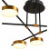Потолочная люстра Natali Kovaltseva LOFT LED LED LAMPS 81101/6C GOLD BLACK
