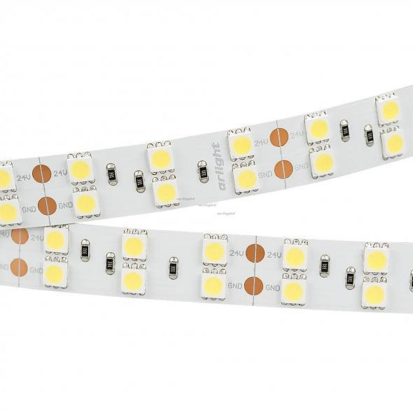 Лента светодиодная Arlight RT 2-5000 24V Warm3000 2x2 (5060, 600 LED, LUX) 028654