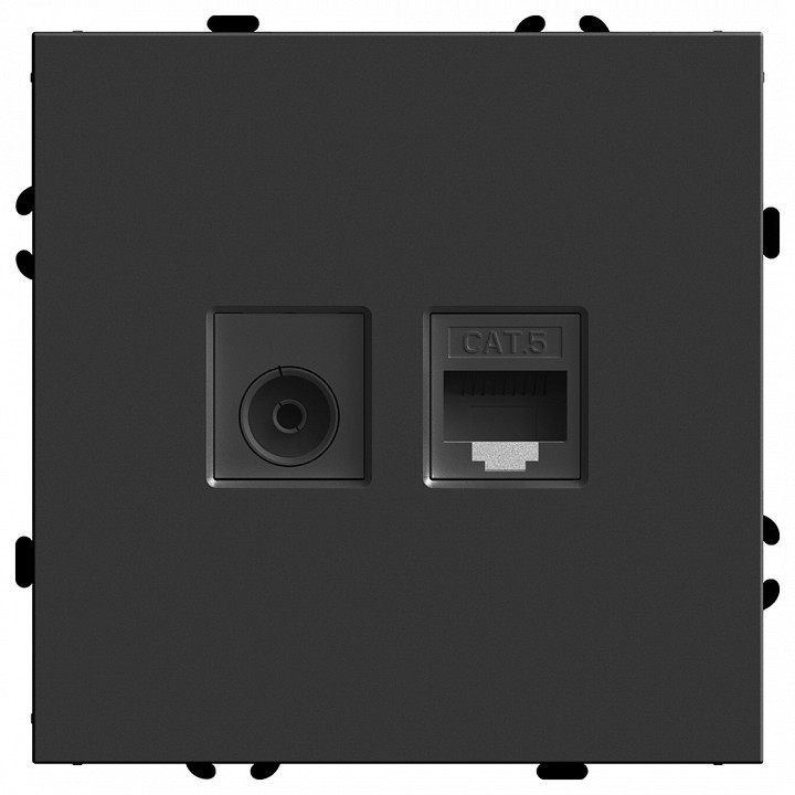 ТВ-розетка и розетка Ethernet RJ-45 без рамки Stekker RST00-5106-05 49846