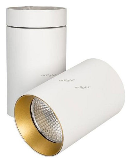 Светильник на штанге Arlight SP-POLO-SURFACE-TURN-R85-15W Warm3000 (WH-GD, 40 deg) 027571