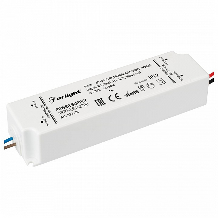 Блок питания Arlight  ARPJ-LE142700 (100W, 700mA, PFC)