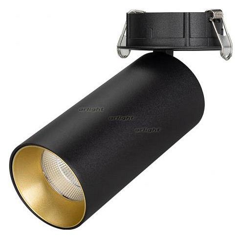 Спот Arlight SP-POLO-BUILT-R65-8W Warm3000 (BK-GD, 40 deg) 027254