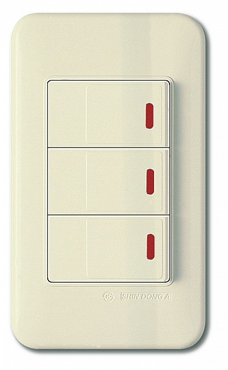 Выключатель трехклавишный Imex 70 Wide Ivory WSN 0326