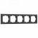 Рамка на 5 постов Werkel Stark (черный) W0051808
