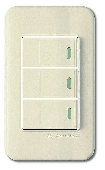 Выключатель трехклавишный с подсветкой Imex 70 Wide Ivory WSN 0423