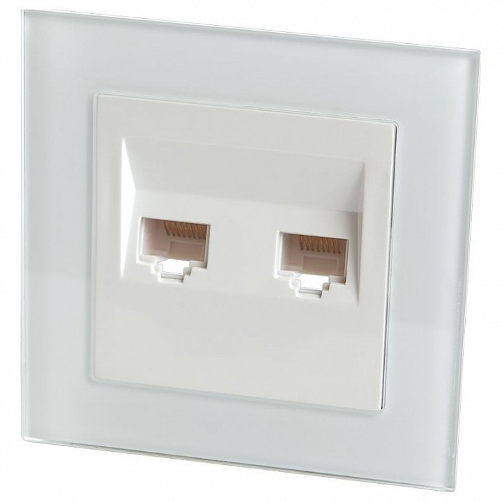 Розетка двойная Ethernet RJ-45 Feron Saffit Катрин 39246
