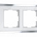 Рамка на 4 поста Werkel Baguette (белый/серебро) W0042850