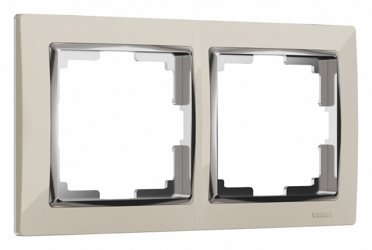 Рамка на 2 поста Werkel Snabb (слоновая кость/хром) W0021903
