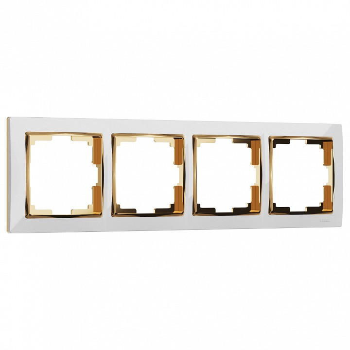 Рамка на 4 поста Werkel Snabb (белый/золото) W0041933