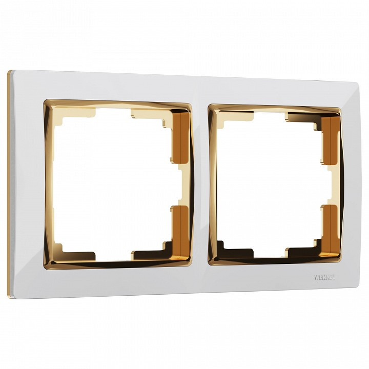 Рамка на 2 поста Werkel Snabb (белый/золото) W0021933