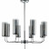 Люстра на штанге Indigo Balletto 13014/8R Chrome