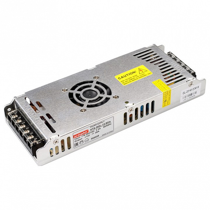Блок питания Arlight  HTS-300L-12-Slim (12V, 25A, 300W)