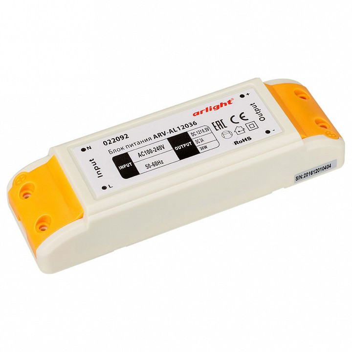 Блок питания Arlight  ARV-AL12036 (12V, 3A, 36W)