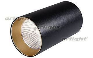 Накладной светильник Arlight  SP-POLO-R85-1-15W Warm White 40deg (Black, Gold Ring)