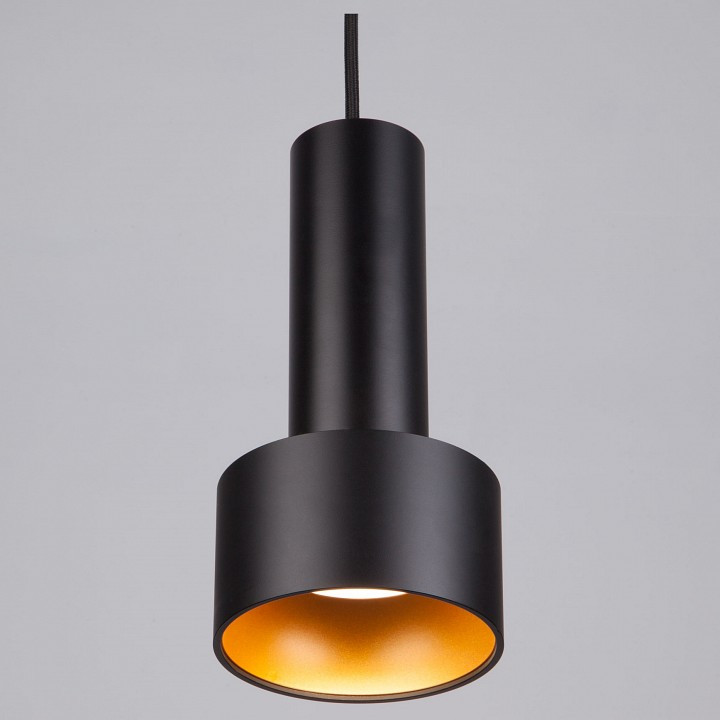 Подвесной светильник Eurosvet Charlie 50134/1 LED черный/золото 9W