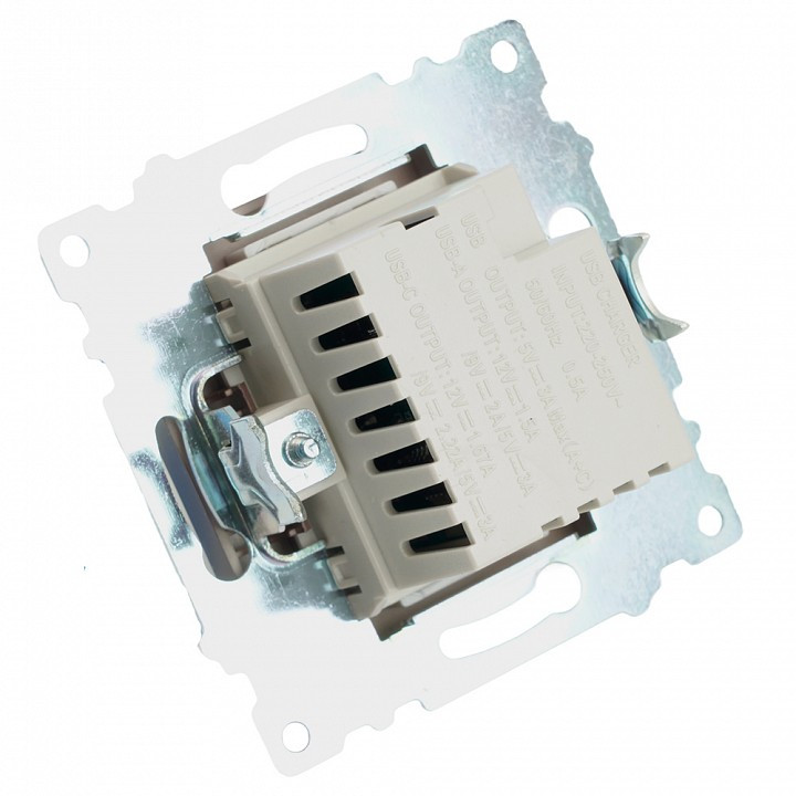 Розетка 2хUSB type A и C без рамки Stekker Катрин 50057