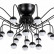 Потолочная люстра Arte Lamp Dexter A3619PL-24BK