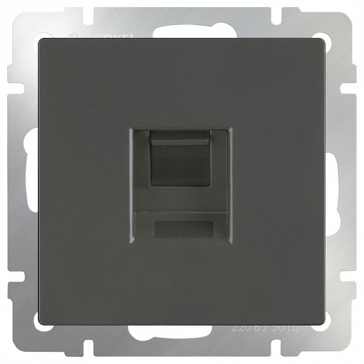 Розетка Ethernet RJ-45 без рамки Werkel Серо-коричневый WL07-RJ-45