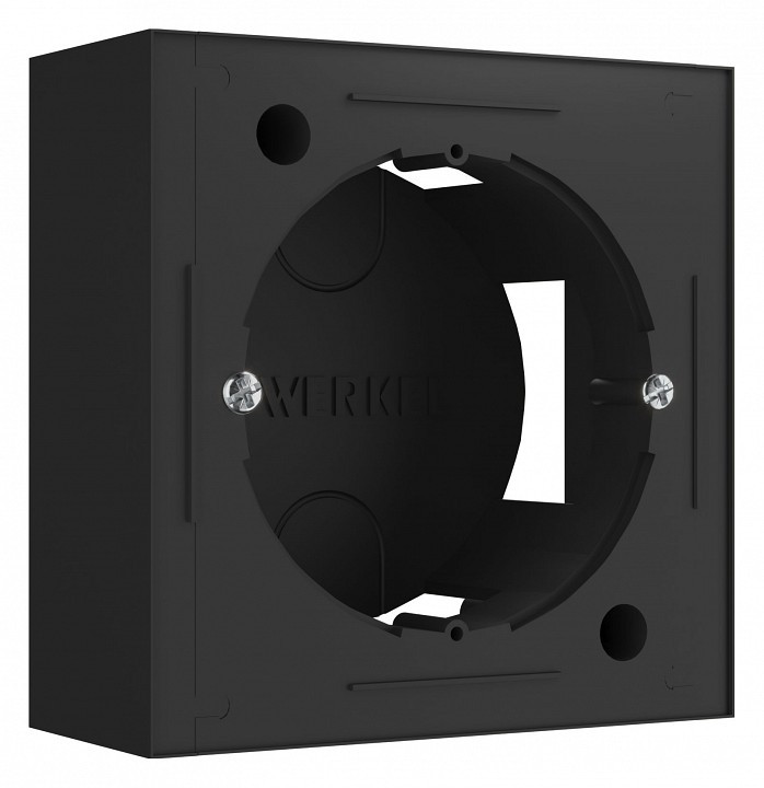 Короб накладной для розетки Werkel черный W8000008