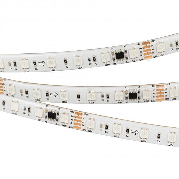 Лента светодиодная Arlight DMX-5000SE-5060-60 24V Cx6 RGB (12mm, 14.4W/m, IP65) 029759