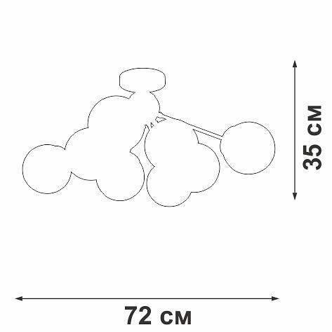 Люстра на штанге Vitaluce V3772 V3772-8/8PL