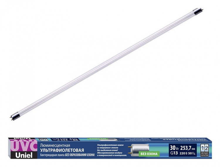 Лампа бактерицидная Uniel  G13 30Вт K UL-00007277