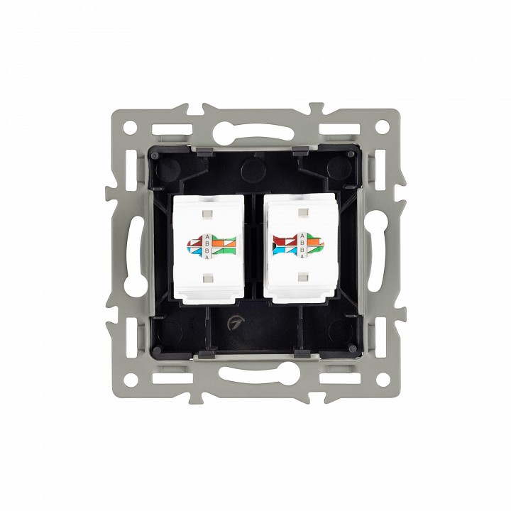 Розетка двойная RJ-12 и Ethernet RJ-45, без рамки Arlight SCT 045337