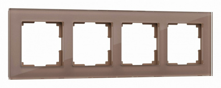 Рамка на 4 поста Werkel Favorit (латте, стекло) W0041142