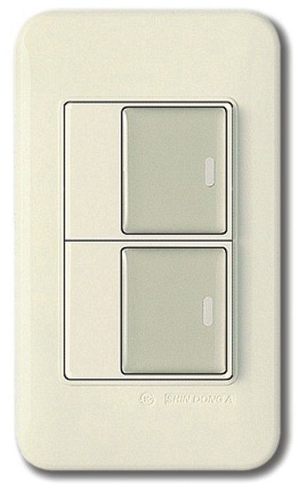 Выключатель двуклавишный Imex 70 Wide Delux Gold WSN 0122G