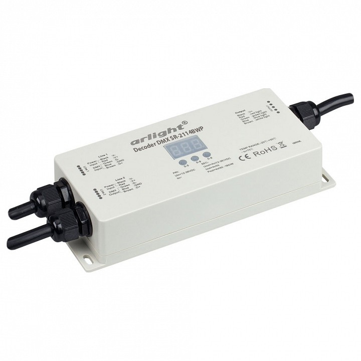 Декодер DMX Arlight SR-2114 SR-2114BWP (12-36V, 4x700mA)