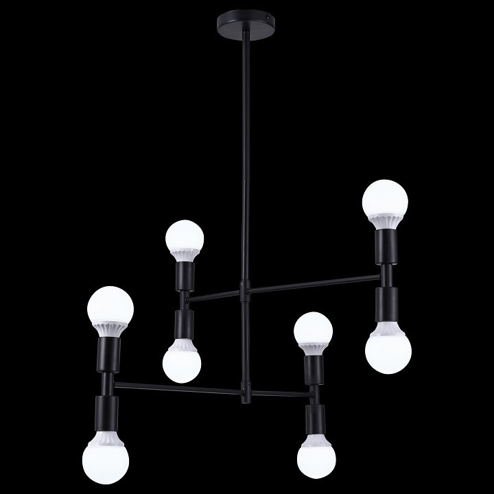 Люстра на штанге Natali Kovaltseva Loft Lux 2 LOFT LUX 75129/8C BLACK